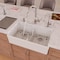 Alfi Brand 32" Short Wall Dbl Bowl Lip Apron Fireclay Farmhouse Kitchen Sink, WHT AB5123-W - alternate 1